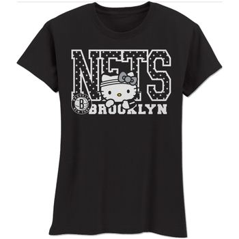 Brooklyn Nets Youth Girls Hello Kitty T-Shirt - Black