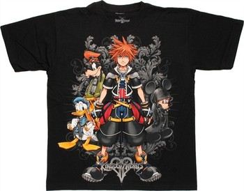 Kingdom Hearts Filigree Black T-Shirt