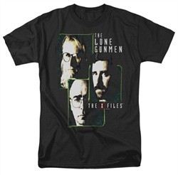 X-Files Shirt Lone Gunmen Adult Black Tee T-Shirt
