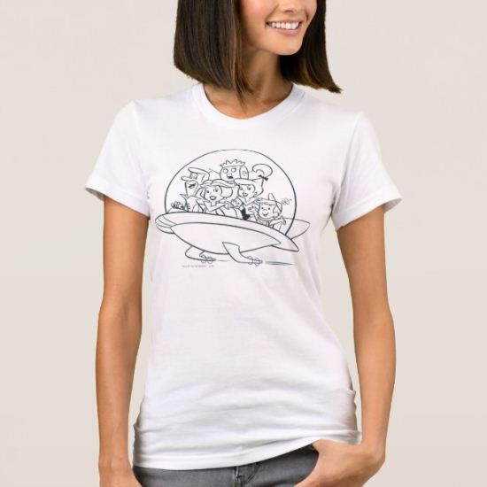 George Jetson Family In Astro Car 2 T-Shirt