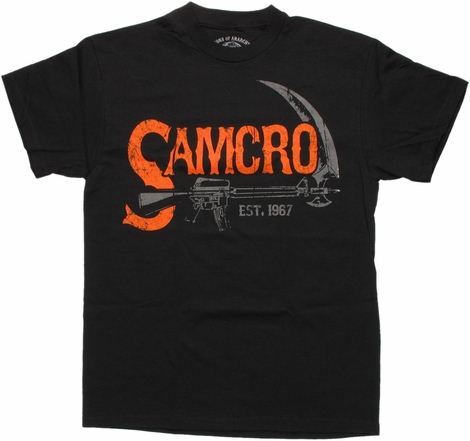 Sons of Anarchy Orange SAMCRO Rifle T Shirt