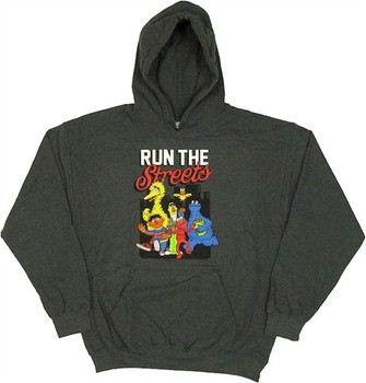 Sesame Street Run the Streets Group Shot Pullover Hooded Sweatshirt