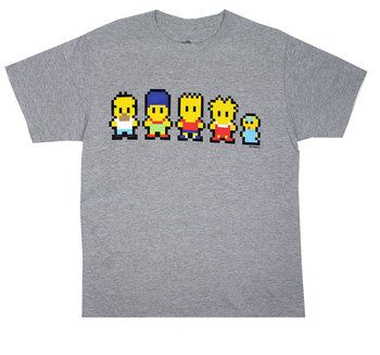 Pixel Family - Simpsons T-shirt