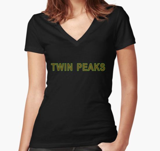 TWIN PEAKS Women's Fitted V-Neck T-Shirt by DCdesign T-Shirt