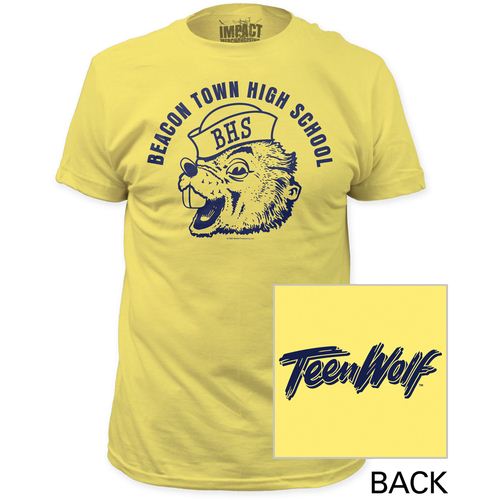 Teen Wolf 2 Beacon Town High School Adult Yellow T-Shirt