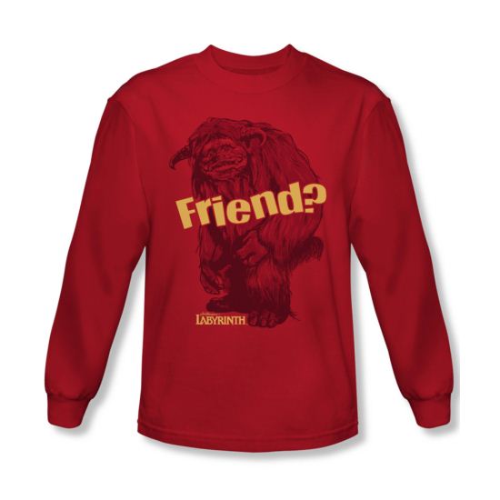 Labyrinth Shirt Ludo Friend Long Sleeve Red Tee T-Shirt