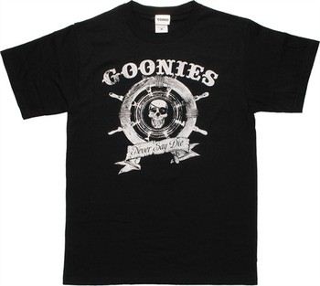 Goonies Captains Wheel Never Say Die T-Shirt