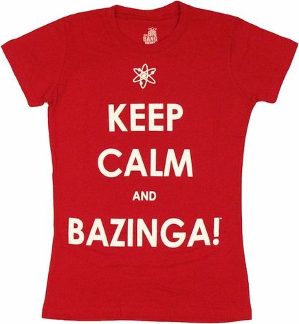 Big Bang Theory Keep Calm Bazinga Baby Tee