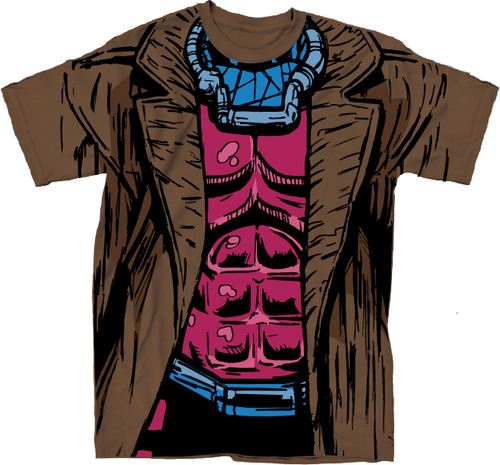 X-Men I Am Gambit Adult Brown Costume T-Shirt