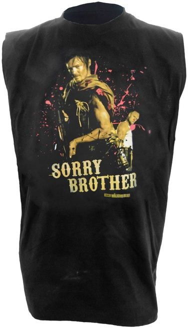 The Walking Dead Sorry Brother Black Tank Top T-Shirt