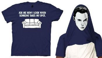The Big Bang Theory Sheldon Cooper When You Take My Spot Adult Flip Navy T-shirt