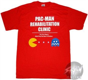 Pac Man Rehabilitation Clinic Red T-Shirt