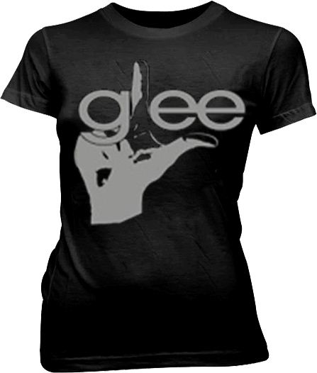 Glee Finger Black Juniors T-shirt