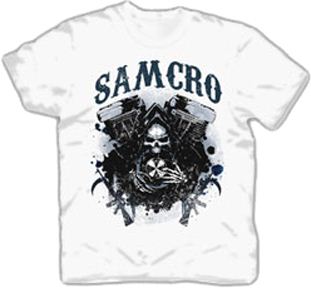 Sons of Anarchy Samcro Hungry Reaper White Adult T-Shirt