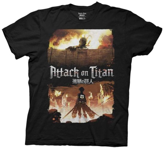 Attack On Titan Shirt Poster Black T-Shirt