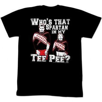 Saturday Night Live Who's That Spartan In My Tee Pee Adult Black T-shirt