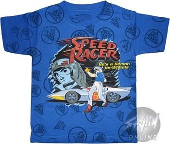 Speed Racer He's a Demon on Wheels Juvenile T-Shirt