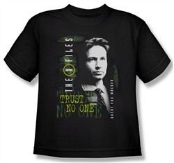 X-Files Shirt Kids Mulder Black Youth Tee T-Shirt