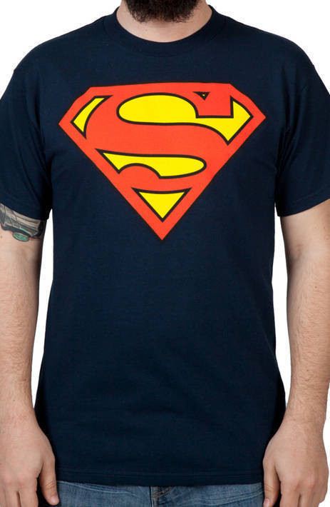 Navy Superman Logo Shirt