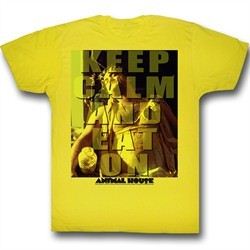 Animal House Shirt Keep Calm Adult Yellow Tee T-Shirt