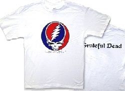 Grateful Dead T-shirt Steal Your Face Adult White Tee Shirt