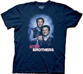 Step Brothers Brennan and Dale Family Photo Adult Navy T-Shirt