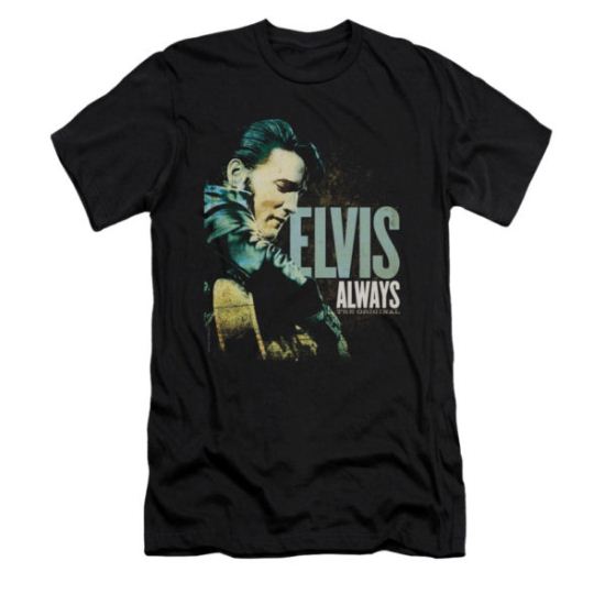 Elvis Presley Shirt Slim Fit Always The Original Black T-Shirt