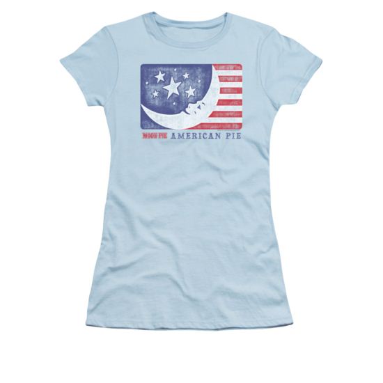 Moon Pie Shirt Juniors American Pie Light Blue T-Shirt
