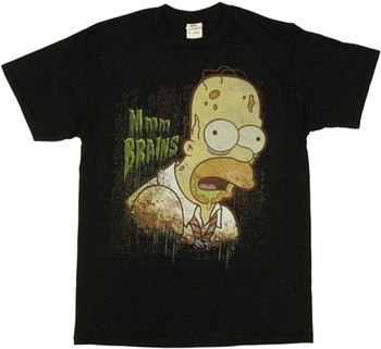 Simpsons Zombie Homer Mmm Brains T-Shirt