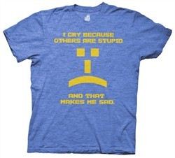 The Big Bang Theory T-shirt Others are Stupid Adult Heather Blue Shirt