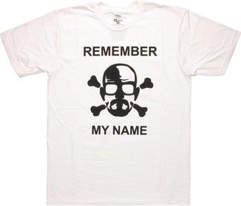 Breaking Bad Heisenberg Head Crossbones Remember My Name T-Shirt Sheer