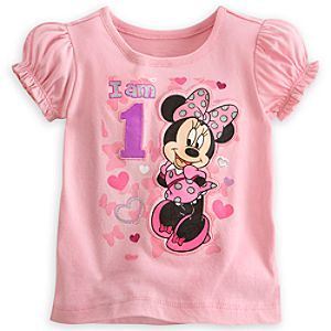 Minnie Mouse ''I Am 1'' Birthday Tee for Girls
