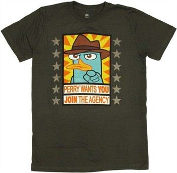 Phineas and Ferb Perry Wants You Join the Agency T-Shirt Sheer