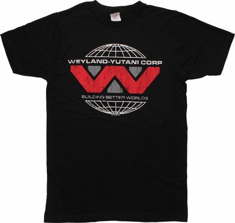 Alien Weyland-Yutani Corp Distressed T-Shirt Sheer