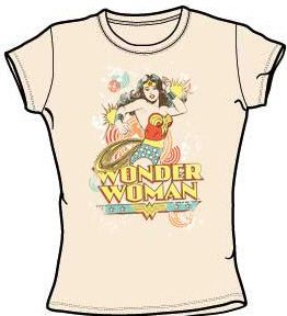 Wonder Woman Juniors T-shirt - Strength Cream Color Tee