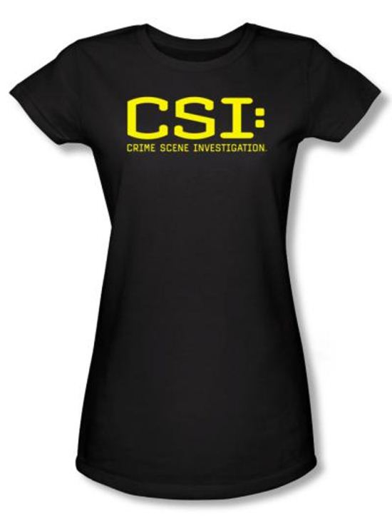 CSI: Crime Scene Investigation T-shirt - Logo Juniors Black Tee