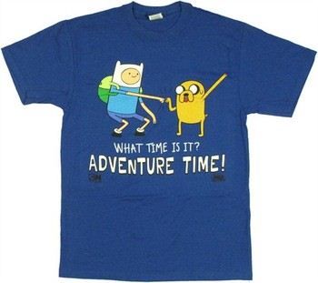 Adventure Time Finn Jake What Time is It Standing Fist Dap T-Shirt