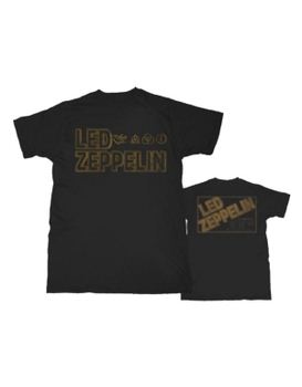 Led Zeppelin Square Gold Logo Men's T-Shirt
