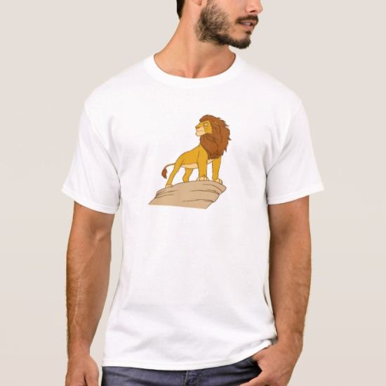 Lion King adult Simba standing proud on rock cliff T-Shirt