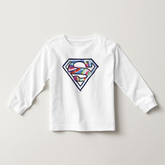Supergirl Colorful Sketch Logo Toddler T-shirt