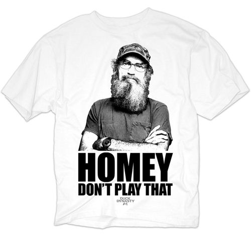 Duck Dynasty Homey Don't Play That Adult White T-Shirt