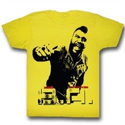 A-Team Shirt Mr. T Adult Yellow Tee T-Shirt