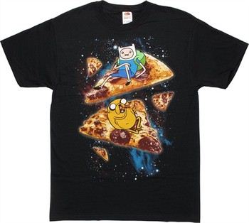 Adventure Time Space Pizza Jake Finn T-Shirt