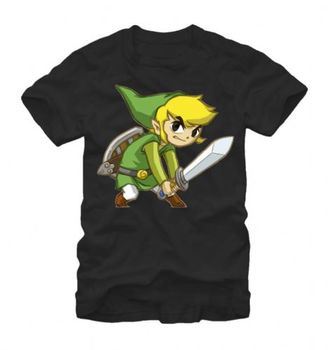 Nintendo The Legend of Zelda Big Link Adult Black T-Shirt