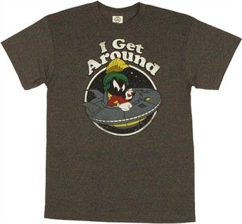 Looney Tunes Marvin the Martian Flying Saucer I Get Around T-Shirt
