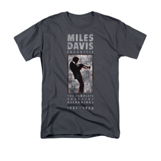 Miles Davis Shirt Silhouette Charcoal T-Shirt