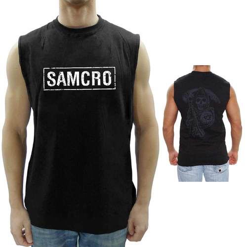 Sons Of Anarchy Samcro Boxed Reaper Black Adult Muscle Sleeveless T-Shirt