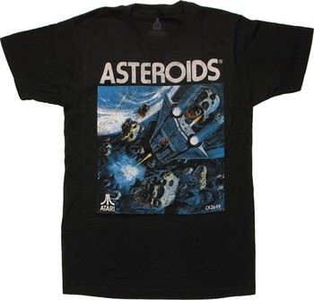 Atari Asteroids Vintage Box Art T-Shirt Sheer