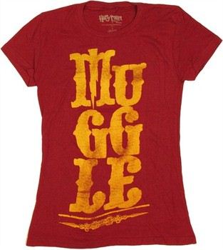 Harry Potter Muggle Stacked Word Baby Doll Tee