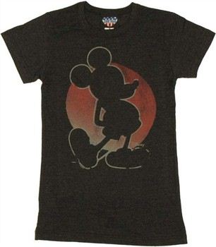 Disney Mickey Mouse Silhouette Baby Doll Tee by JUNK FOOD